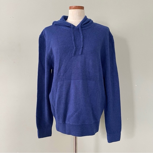 Everlane Men’s Blue hooded Wool sweater in Large NWT - Picture 1 of 8